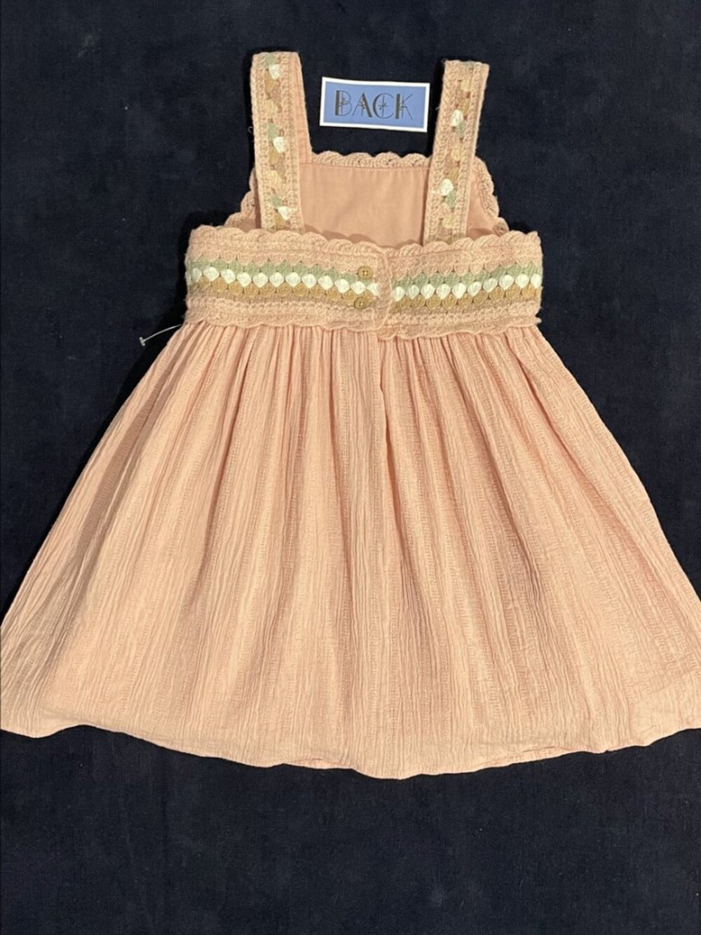 NWOT Haute Hippie 3T Pink Boho Dress | Crochet Bodice & Cotton Gauze - Picture 9 of 16